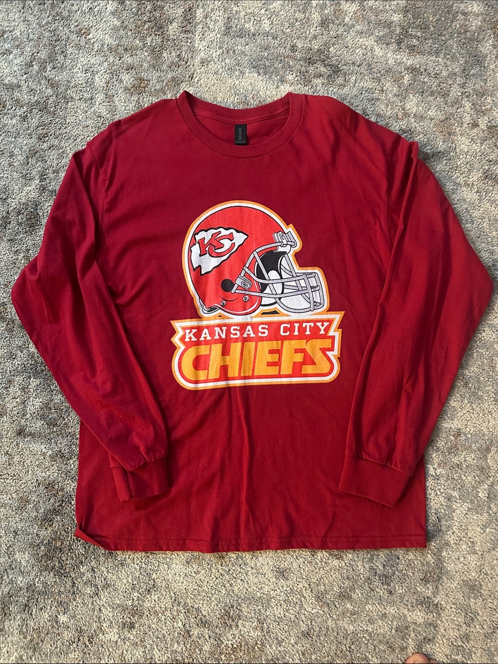 Kansas City Chiefs Red Long Sleeve Graphic Tee